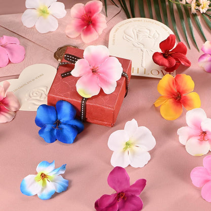 M METERXITY 50-Pack Artificial Orchid Flower Heads, Fake Silk Orchid Flowers Head for DIY Crafts/Dress/Wedding/Party Decoration [Pink, 2.2"/ 5.5cm]