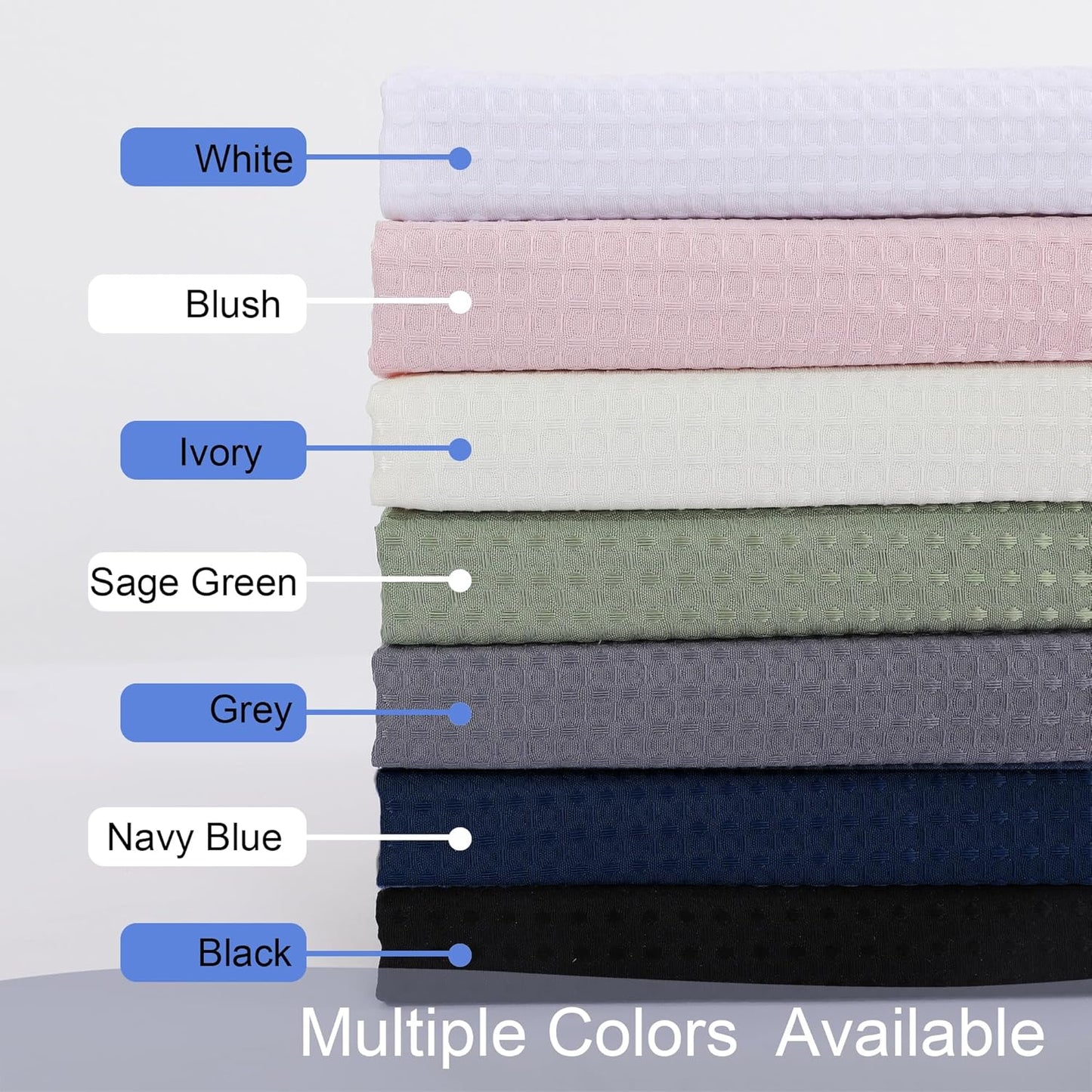 OWENIE Blush Waffle Weave Fabric Shower Curtain, Textured Heavy Cloth Shower Curtains for Bathroom, Water Repellent Soft Hotel Spa Luxury Elegant Bath Curtain, Machine Washable, Blush, 72x78 Inch