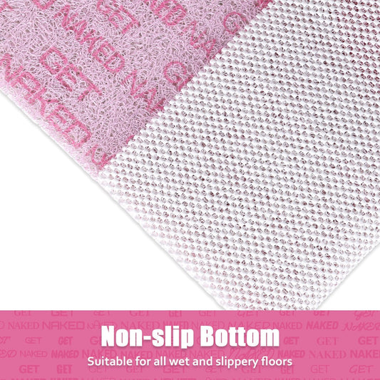 Shower Mat Bathtub Mat Non-Slip - 24x32 Inch Soft Comfortable Bath Mat with Drainage Holes - PVC Loofah Massage Bathmat for Shower, Tub, Bathroom, Wet Areas - Quick Drying & Easy Cleaning
