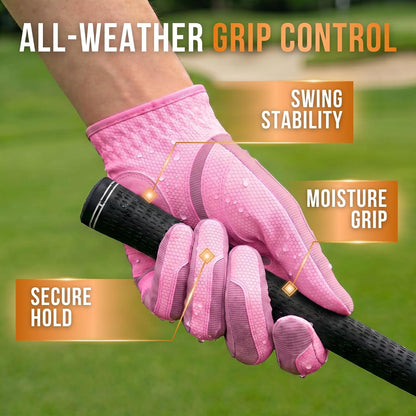 Copper Tech Plus Rain Golf Gloves Women Left Hand or Right Hand (Single) | Water-Enhanced Golf Rain Gloves for Women | Joint Support Ergonomic Copper Compression