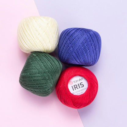 YarnArt Iris – Mercerized Cotton Thread for Crochet & Lace, 100% Cotton, 20g 138m, Fine Weight, Ideal for Doilies, Tablecloths, Summer Garments & Home Decor (1, 913 – Peach)