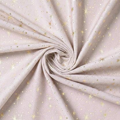 Horaldaily Pink Tablecloth 60×60 Inch Round, Solid Round Table Cloth with Golden Star Sequin, Spring Summer Table Cover for Wedding, Party, Banquet, and Events