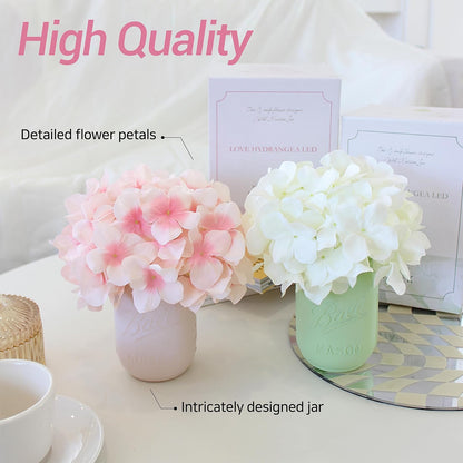 Flower Table Lamp, New Year’s Home Decor Gift, Designed in Korea, Desk LED Night Light for Home Living Room Decor, Flower with Vase Table for Birthday Holiday Party (Pink)
