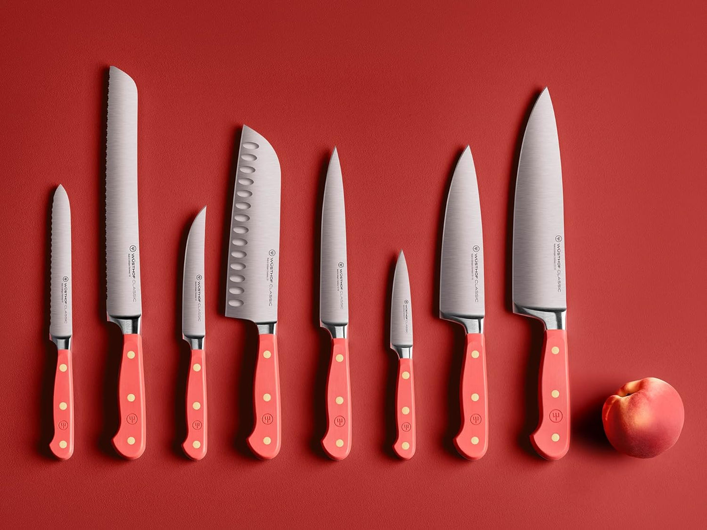 WÜSTHOF Classic Coral Peach 4 Piece Steak Knife Set