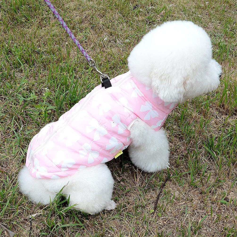 New Various Pet Cat Dog Soft Padded Vest Harness Small Dog Clothes Pink Bow S, Model: BFL049-Pink-S