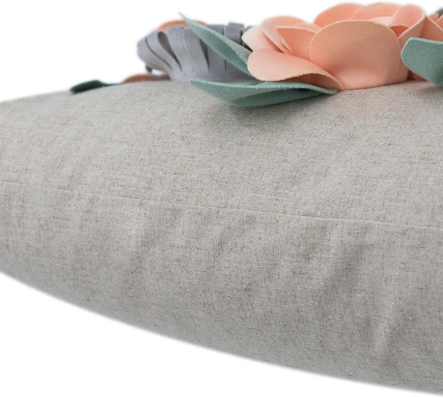 OiseauVoler Decorative 3D Flower Throw Pillow Cover Pillowcase Cushion Cover Case for Home Couch Sofa Bed Living Room Decor 12x20 Inch Peach Pink