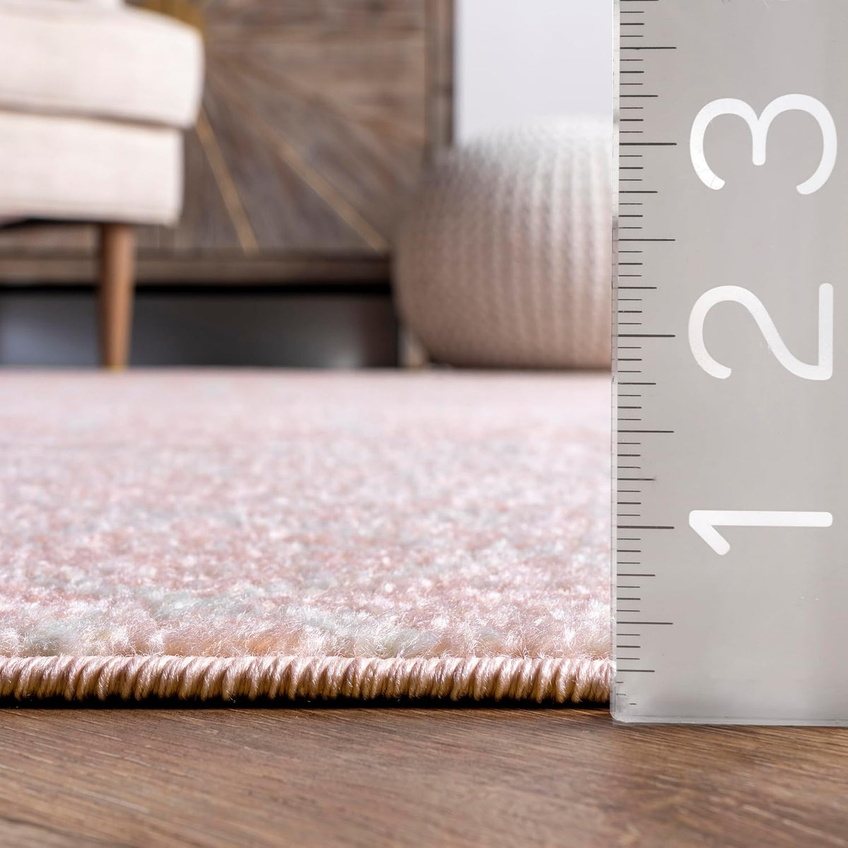Blythe Pink Trellis Power Loomed Area Rug, 2' x 3'
