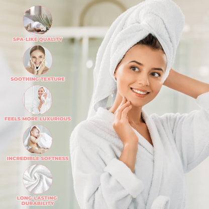 Zero Twist 100% Cotton Bathroom Towels, Super Soft, Fluffy, and Absorbent, Premium Quality 6 Piece Towel Set with 2 Washcloths, 2 Hand Towels, and 2 Bath Towels, Coral