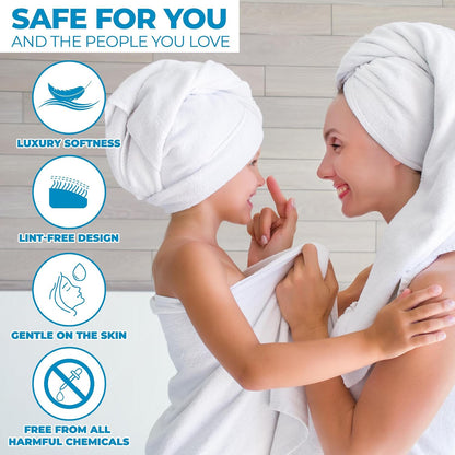 Zero Twist 100% Cotton Bathroom Towels, Super Soft, Fluffy, and Absorbent, Premium Quality 6 Piece Towel Set with 2 Washcloths, 2 Hand Towels, and 2 Bath Towels, Coral