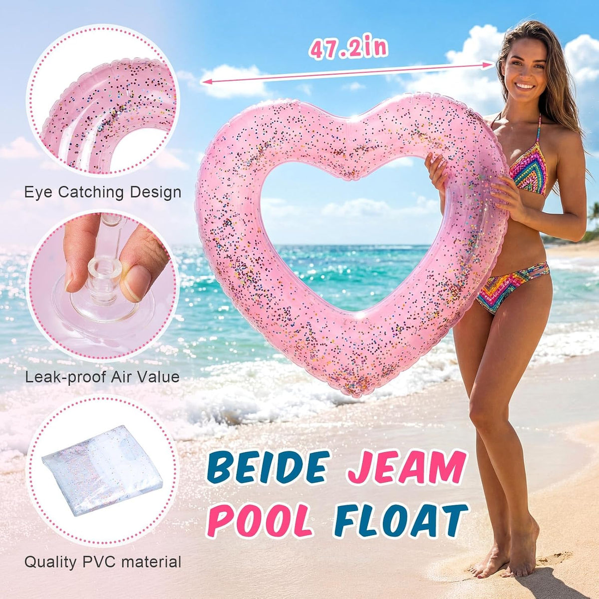 5 Pcs Bachelorette Pool Floats Set, Bride Pool Party Decor