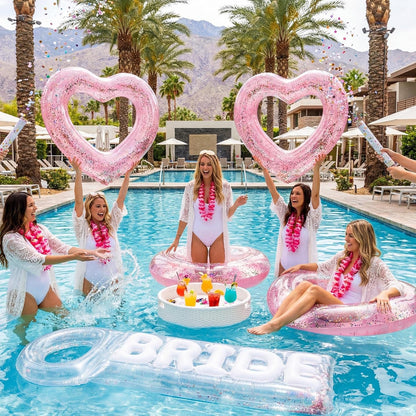 5 Pcs Bachelorette Pool Floats Set, Bride Pool Party Decor