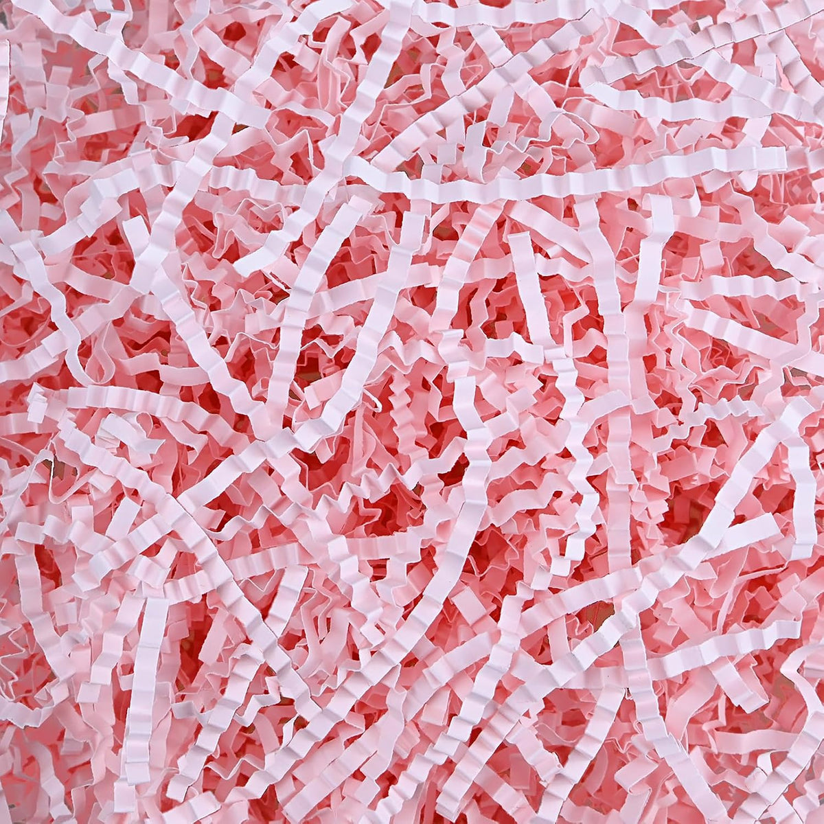 1.5LB/700g Crinkle Cut Paper Shred Filler, Packing Grass Cushion Paper for Mother's Day Wedding Birthday Anniversary Halloween Confetti Box Filling Wrapping Gift Decoration (Light Pink)