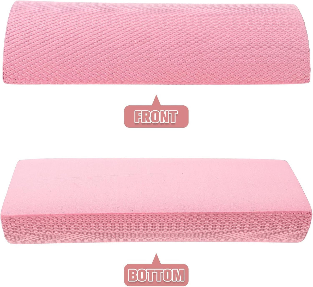 Yoga Prop Roller for Core Stability and Back Massage, Lightweight Sakura Pink Foam Roller 30x6.3cm for Pilates, Muscle Relaxation, and Home Fitness Exercises