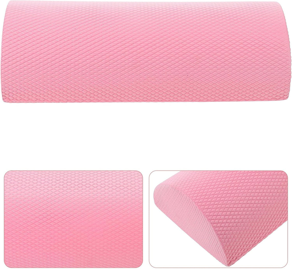 Yoga Prop Roller for Core Stability and Back Massage, Lightweight Sakura Pink Foam Roller 30x6.3cm for Pilates, Muscle Relaxation, and Home Fitness Exercises