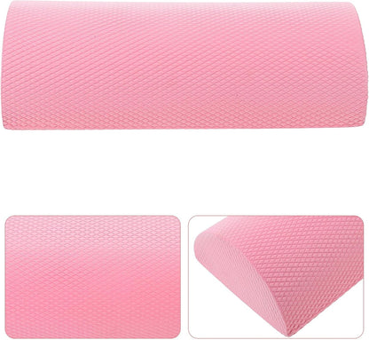 Yoga Prop Roller for Core Stability and Back Massage, Lightweight Sakura Pink Foam Roller 30x6.3cm for Pilates, Muscle Relaxation, and Home Fitness Exercises