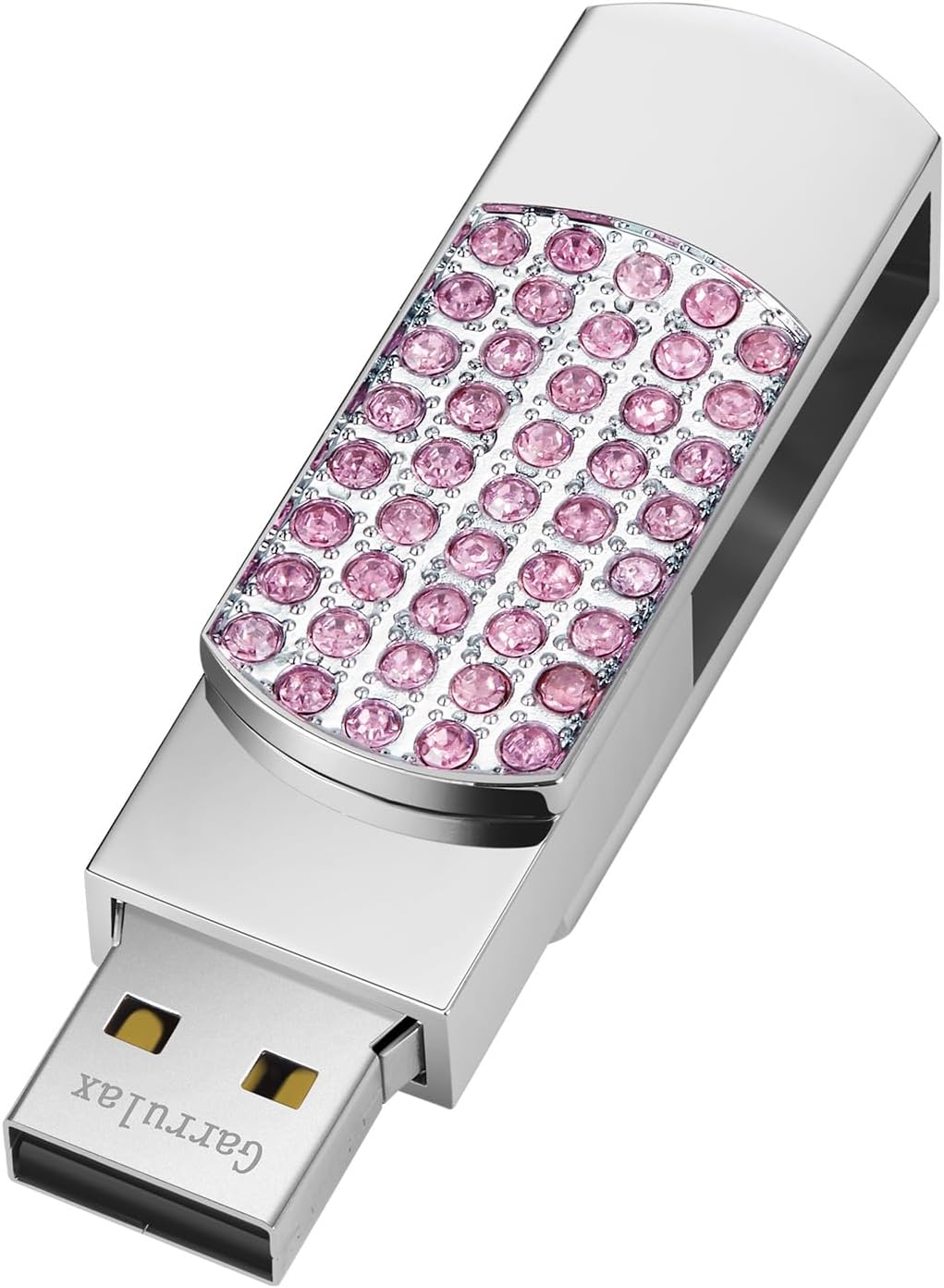 USB Flash Drive, 16GB/32GB/64GB/128GB USB2.0 Rotatable Memory Stick Date Storage Pendrive Thumb Drives U Disk(64GB,Pink)