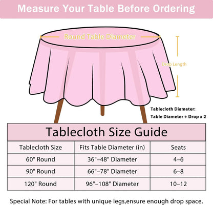 Pink 3D Floral Table Cloth for Parties 90 Inch Round Tablecloth Satin Overlay Rosette Tablecloth for Wedding Birthday Tea Party Baby Shower Picnic Table Decorations