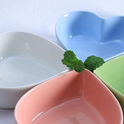 2pcs Heart-Shaped Bowls for Salad Soup Snack Dessert Household Cooking Bowls for Home Kitchen, Pink