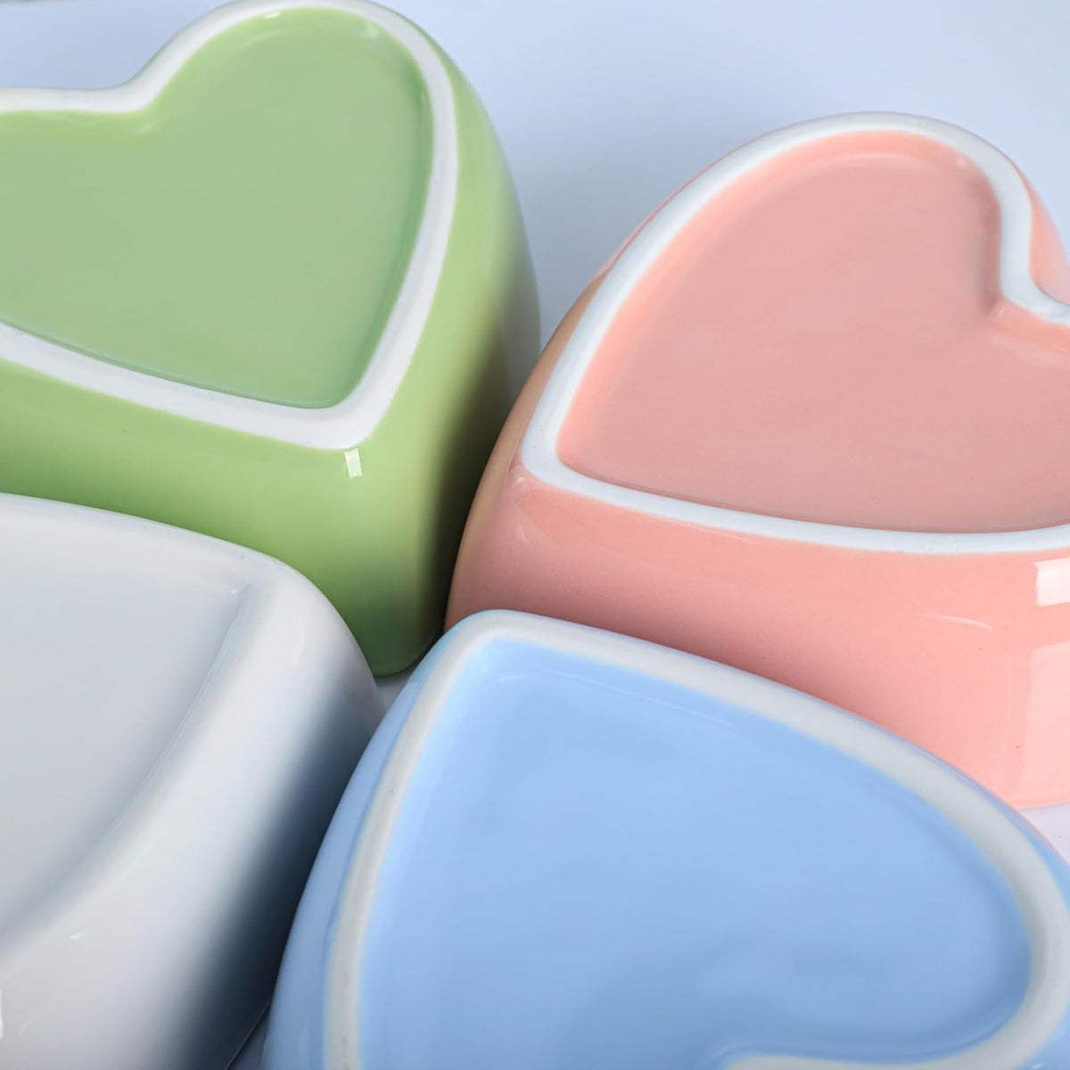 2pcs Heart-Shaped Bowls for Salad Soup Snack Dessert Household Cooking Bowls for Home Kitchen, Pink