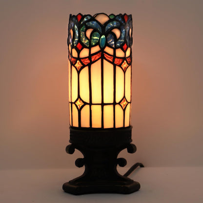 Small Tiffany Lamp Stained Glass Candle Desk Light W4H10.5 inch