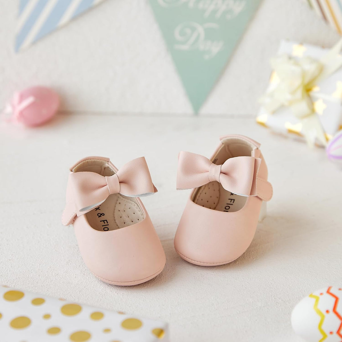 Soft Sole Baby Dress Shoes - Infant Baby Walking Shoes Moccasinss Rubber Sole Crib Shoes