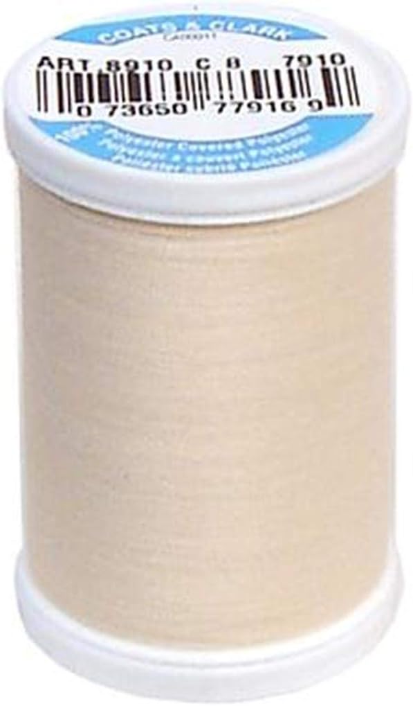 Dual Duty XP All Purpose Sewing Thread for Sewing Machines, 100% Polyester High Quality Thread Spools for Hand Stitching, Medium Weight 35wt, 250 Yards, 3-Pack, Pale Peach