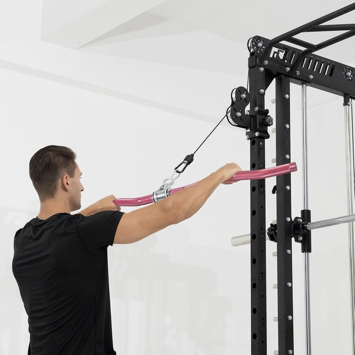 RitFit 38.6'' W-Shaped LAT Pulldown Bar with Full Rotation