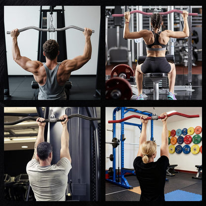 RitFit 38.6'' W-Shaped LAT Pulldown Bar with Full Rotation