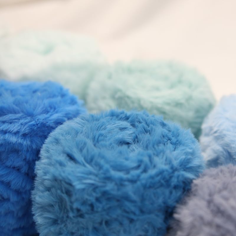 Faux Fur Mink Cashmere Wool Long Plush Fancy Thick Yarn for DIY Fur Coat Doll Craft 100g,Peach