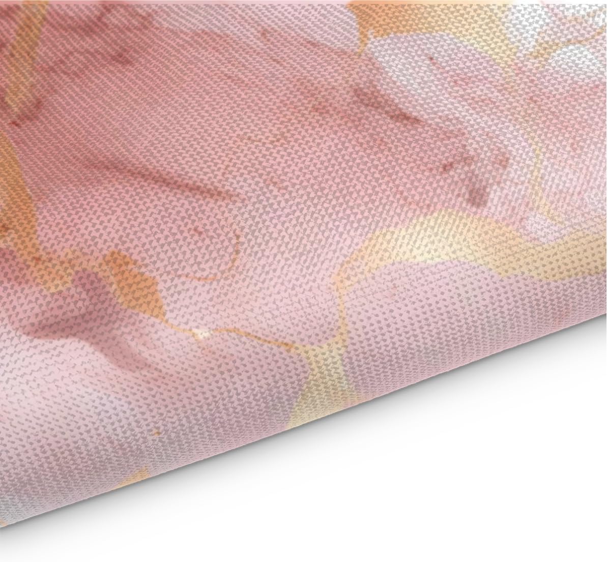 Placemats Set of 4, Pink Rose Gold Marble Print Table Place Mats, Heat Resistant Washable Placemat, Wipeable Dining Table Mats for Wedding Party Decoration, 12x18 in