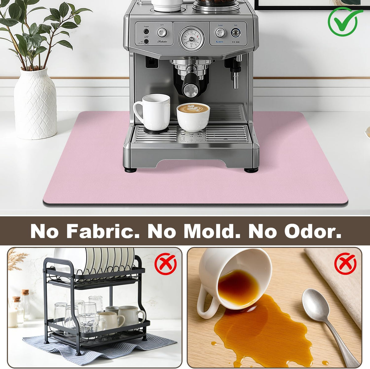 Coffee Mat,Absorbent Dish Drying Mat for Kitchen Counter