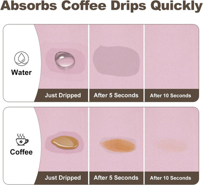 Coffee Mat,Absorbent Dish Drying Mat for Kitchen Counter