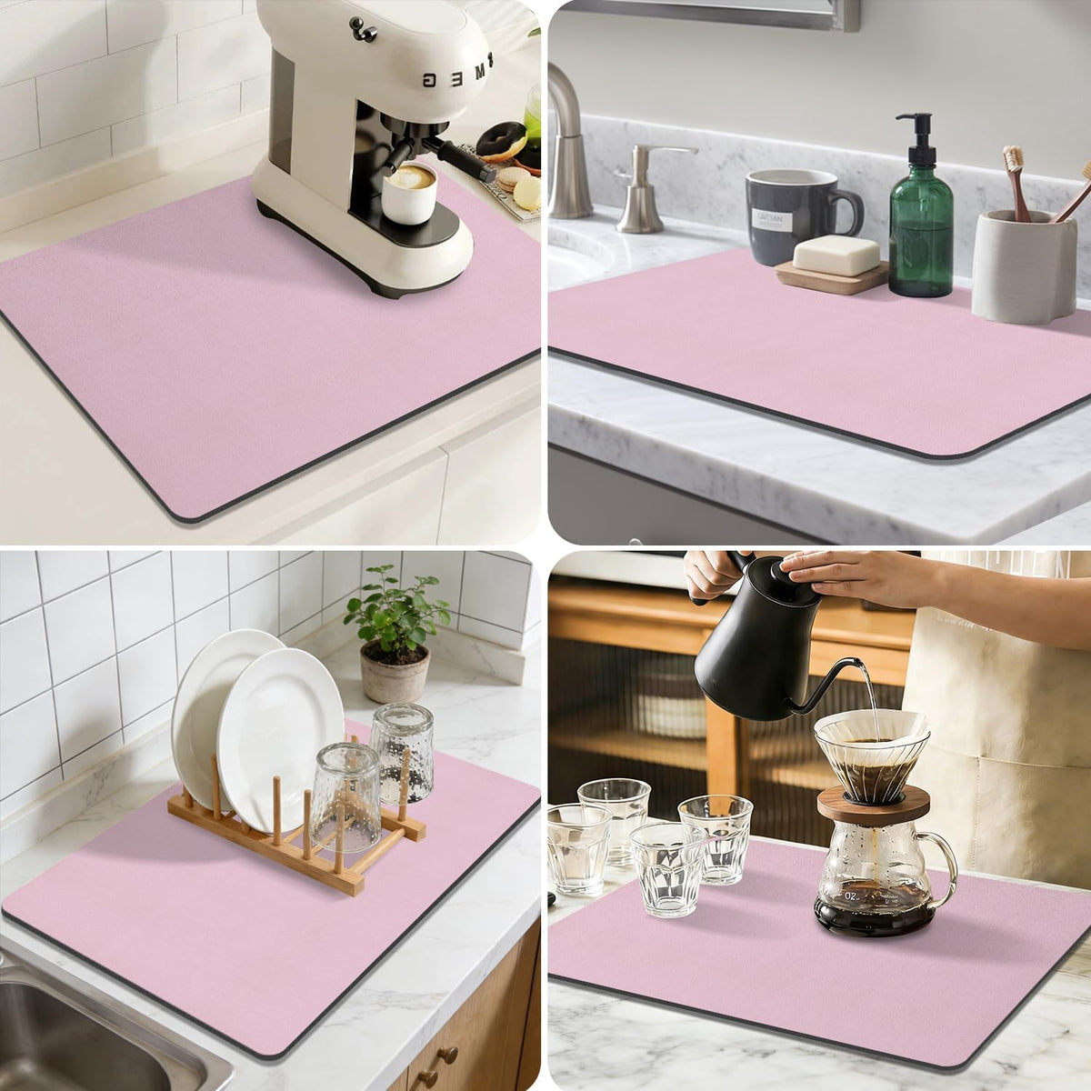 Coffee Mat,Absorbent Dish Drying Mat for Kitchen Counter
