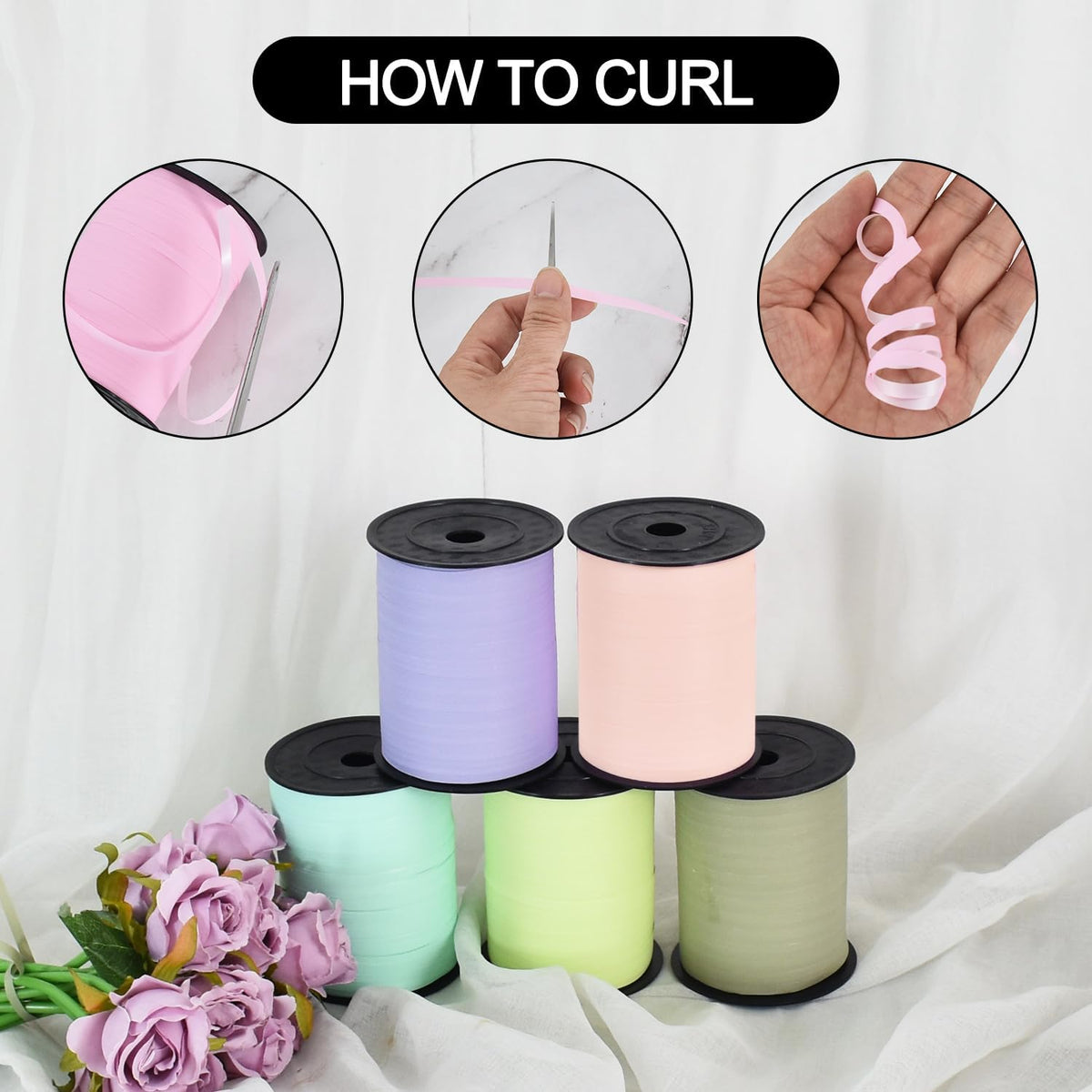 500 Yards Nude Pink Curling Ribbon Balloon String Gift Wrapping