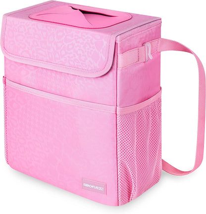 Cute Car Trash Can with Lid, Collapsible, Leak-Proof, 2 Gallon