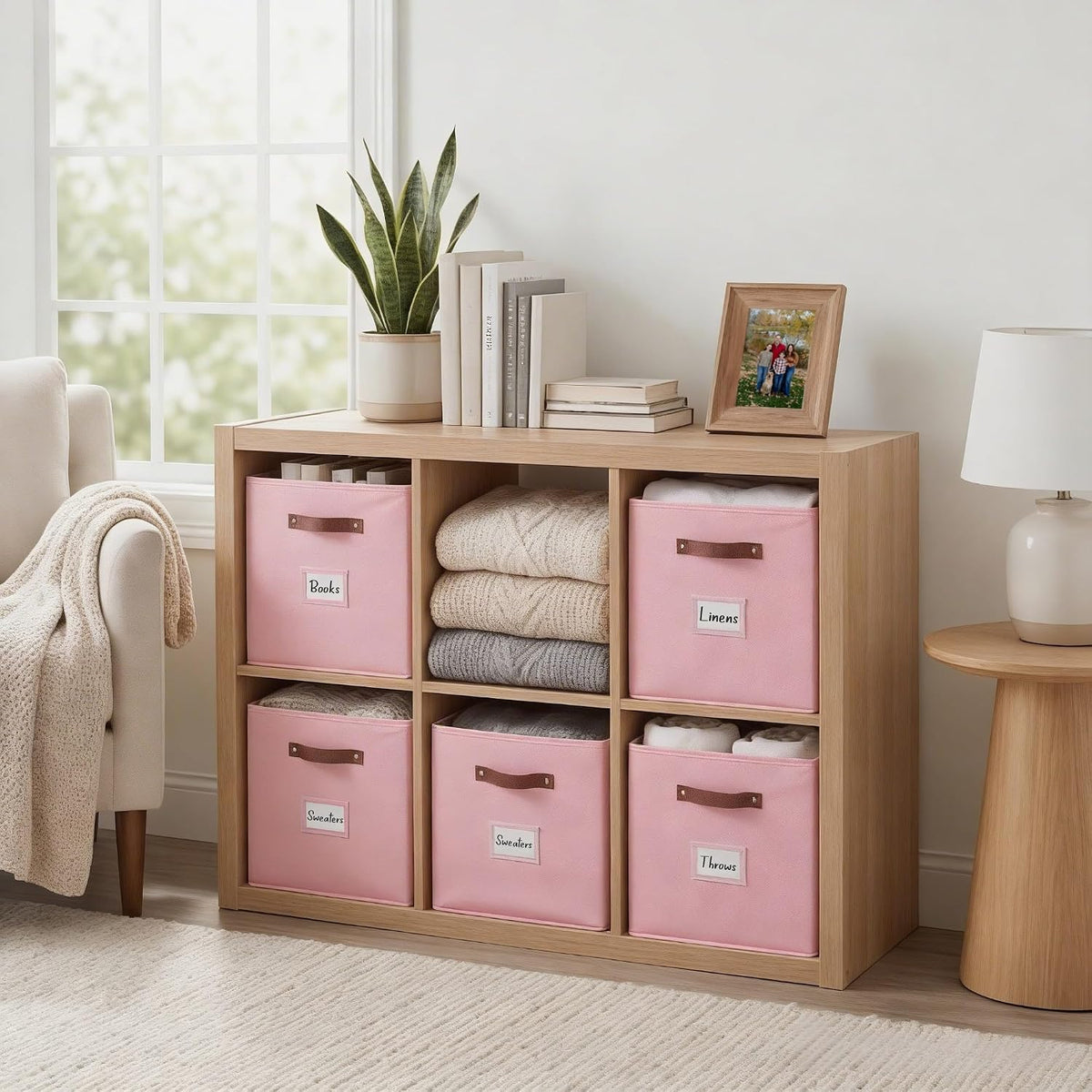 Storage Bins, Cube Storage Bin with Labels