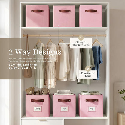Storage Bins, Cube Storage Bin with Labels