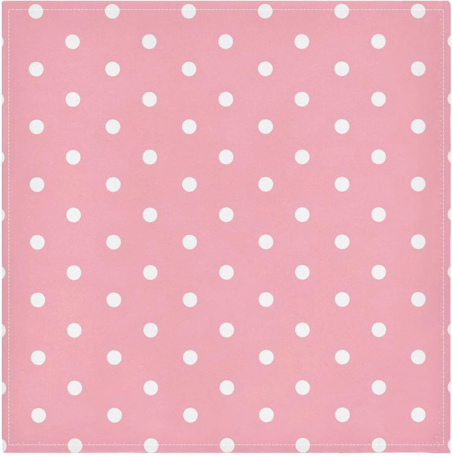 Kigai Cloth Napkins Set of 4 Dots on Pink Dinner Napkins 20x20 in, Washable & Reusable Fabric Table Napkin for Dining Parties Holiday, Eco-Friendly