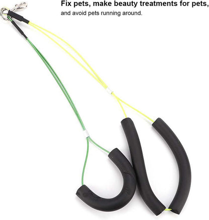 Pet Dog Grooming Loop,No Sit Haunch Holder Wash Choker with Loop Noose Double Noose Ropes Adjustable Loop Noose, Dog Grooming Leash for Dogs Cats, Fix Pets