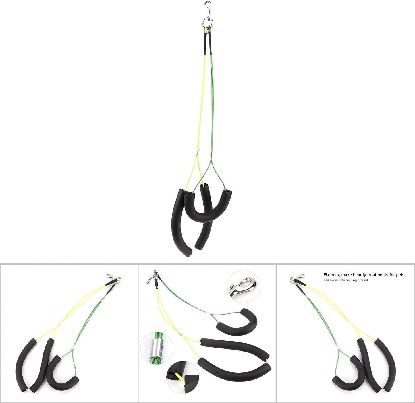 Pet Dog Grooming Loop,No Sit Haunch Holder Wash Choker with Loop Noose Double Noose Ropes Adjustable Loop Noose, Dog Grooming Leash for Dogs Cats, Fix Pets