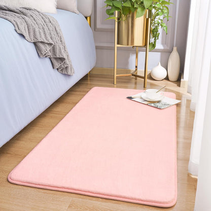 Amearea Modern Washable Runner Rugs, 2x4 Feet Pink Bedroom Runner Rug