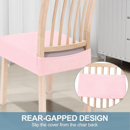 Stretch Jacquard Seat Covers for Dining Room Chairs Set of 4