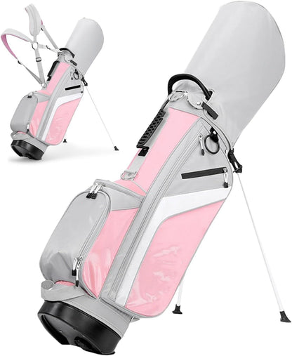 Golf Club Bags|Lightweight Bag for Men Women|Fairway Stand Waterproof,with 7 grids Dividers,Zippered Pockets,Ergonomic Shoulder Straps