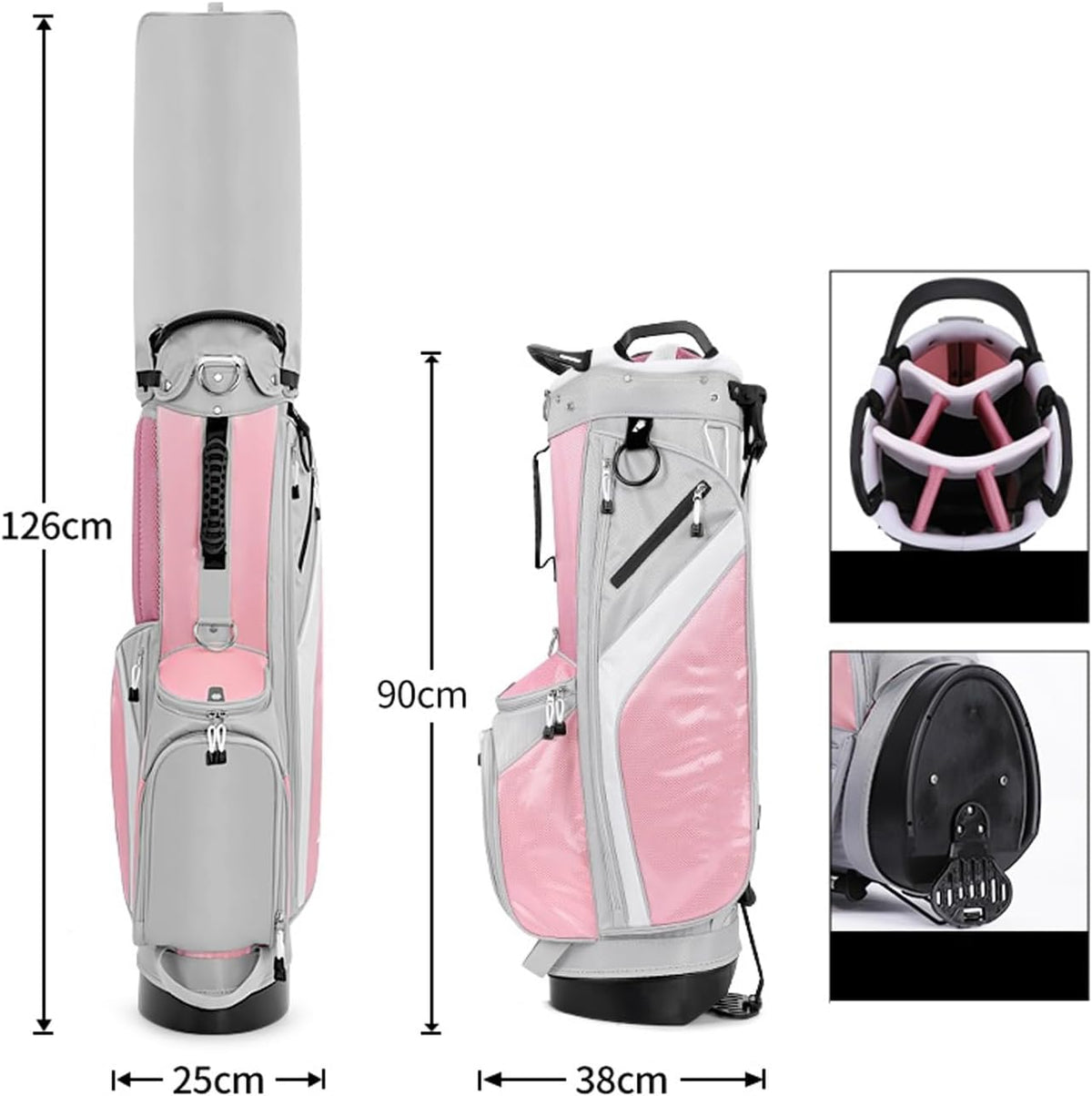 Golf Club Bags|Lightweight Bag for Men Women|Fairway Stand Waterproof,with 7 grids Dividers,Zippered Pockets,Ergonomic Shoulder Straps