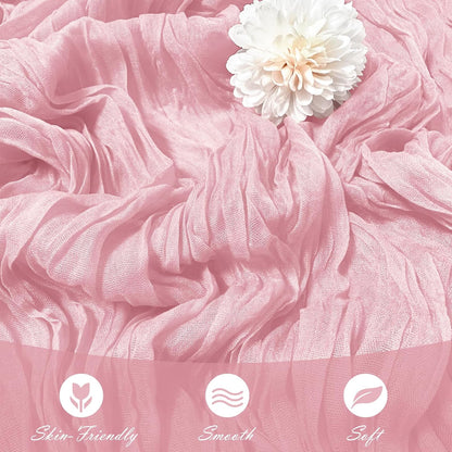 15 Pack Light Pink Cheesecloth Table Runner 17 x 108 inch Cheese Cloth Table Runners 9ft Pink Table Runner Rustic Romantic Sheer Gauze Runner for Wedding Party Baby Shower Table Decoration