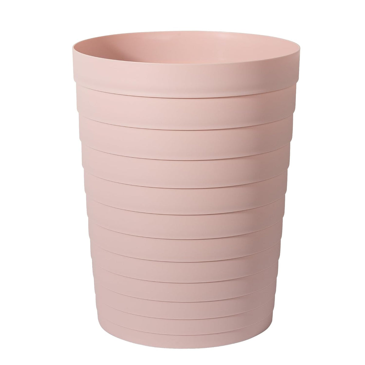 Small Bathroom Trash Can Wastebasket, Plastic Garbage Bin Container Basket for Bathrooms, Laundry Room, Kitchens, Offices, Kids Rooms, Dorms, Pink, 1.8 Gallon