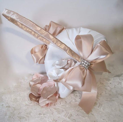 Double Face Satin Ribbon 1Inchx25Yards Double Sided Solid Polyester Ribbon for Gift Wrapping Party Hair Braids Bow Baby Shower Decoration Floral Arrangement Craft Supplies,Petal Peach