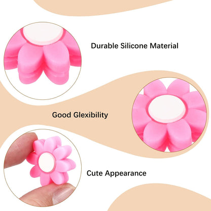 Tennis Racket Vibration Dampener Soft Silicone Racket Shock Absorber for Tennis Racquet String - Flower Shaped