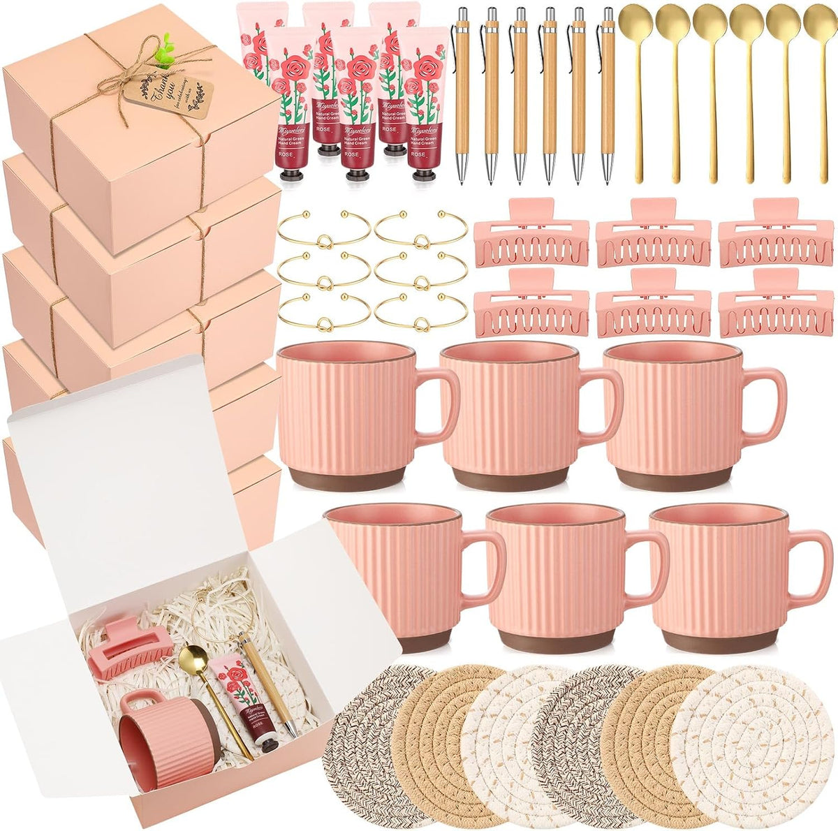 61 Pcs Baby Shower Prizes for Game Winners, Pink