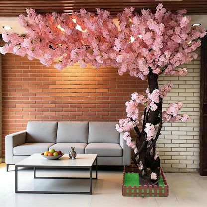 Large Artificial Cherry Blossom Trees 8.2ft,Pink Cherry Blossom Tree Artificial,Tall Faux Sakura Tree for Indoor Outdoor Wedding Garden Party Commercial Decoration Home Decor
